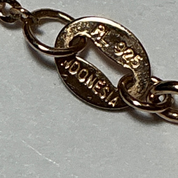 Ralph Lauren Sterling Silver Gold Tone Heart Shaped Love Pendant. 19” long - Picture 6 of 7